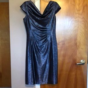 Tahari blue party dress